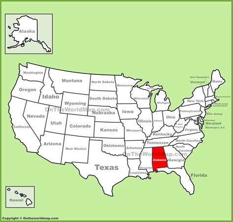 Alabama On Us Map