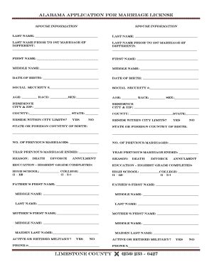 Streamline Your Alabama Marriage License Application Process with Our Convenient PDF Form