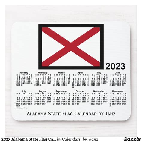 Alabama State Calendar