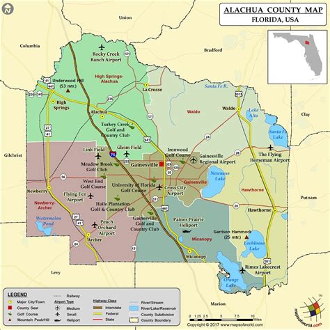 Alachua County, FL Wall Map Premium Style by MarketMAPS MapSales