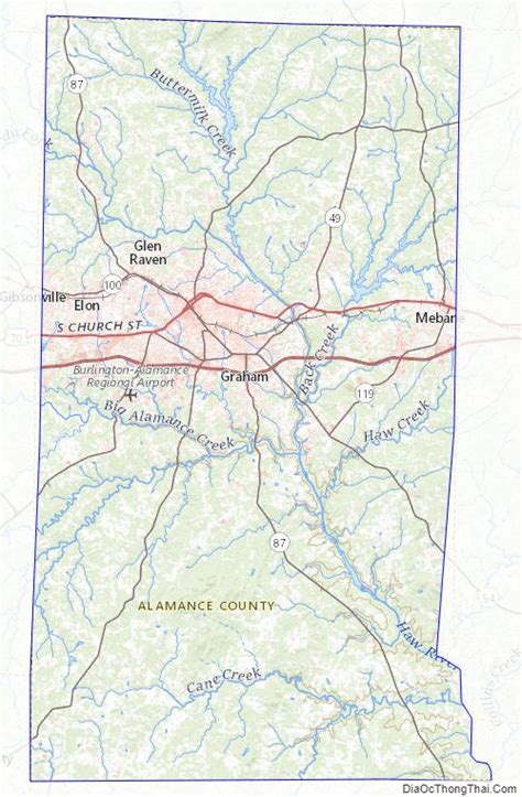 Free Alamance County, North Carolina Topo Maps & Elevations