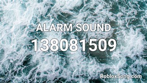 Alarm sound Roblox ID