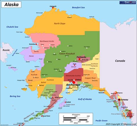 Large Map Of Alaska Cities And Towns Map