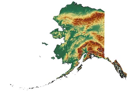 Map Of Usa And Alaska Topographic Map of Usa with States