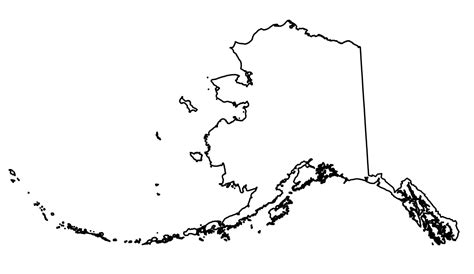 Alaska Outline Map Map outline, Alaska map, Map