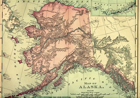 1910 Antique ALASKA State Map Vintage Map of Alaska Gift Etsy Maps