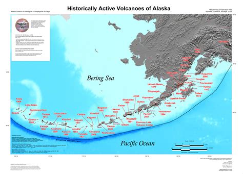 Alaska Volcano Map