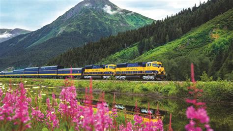 Scenic views of Alaska from the train
