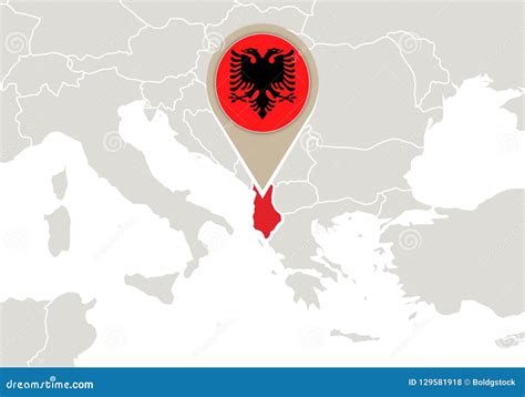 Europe Flag Over Map Collage Stock Illustration Illustration of