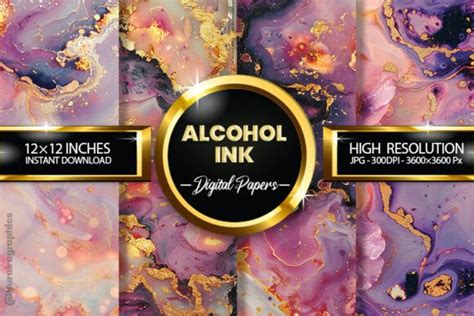 Download Alcohol Ink Digital Papers Commercial Use