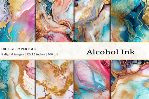 Download Alcohol Ink Digital Papers Easy Edite