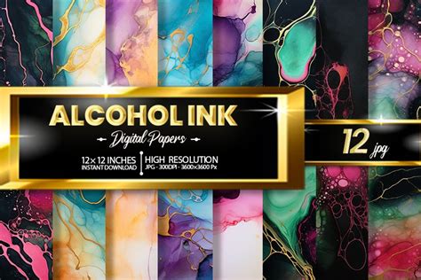 Download Alcohol Ink Digital Papers Files