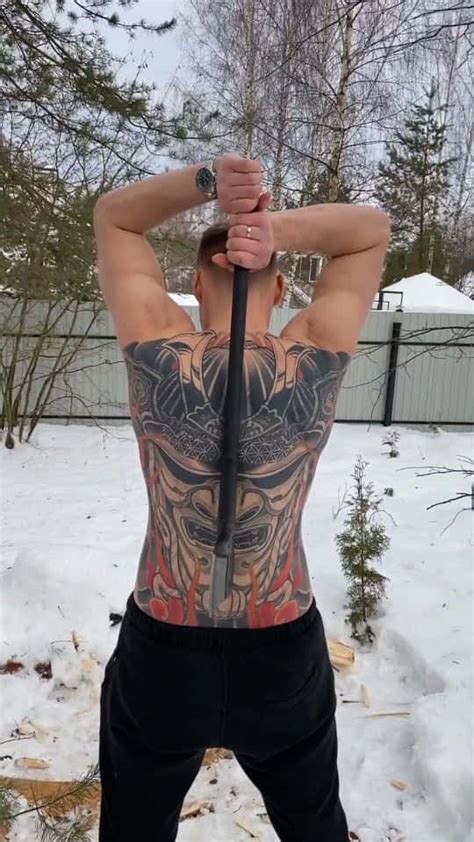 Alexander Volkov Back Tattoo