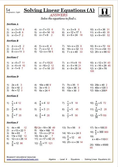 Incredible Algebra 1 Worksheets With Answers Pdf References