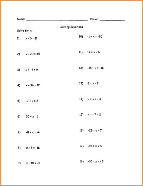 Transform Your Algebra Skills With 9th Grade Math Worksheets and Answer Keys