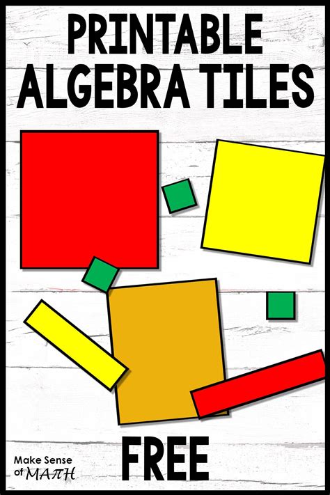 Algebra Tiles Printable Free