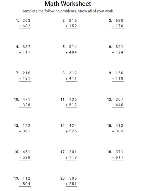 Algebra Worksheet Generator