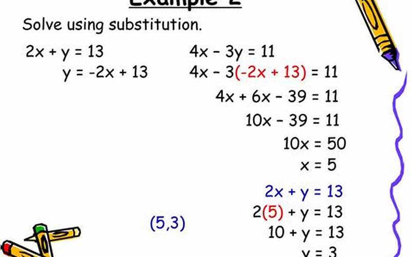 Algebraic Equations Substitution Formula