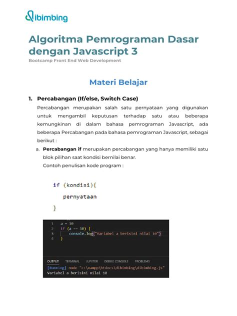 Algoritma JavaScript: Kuasai Dasar dengan Mudah.