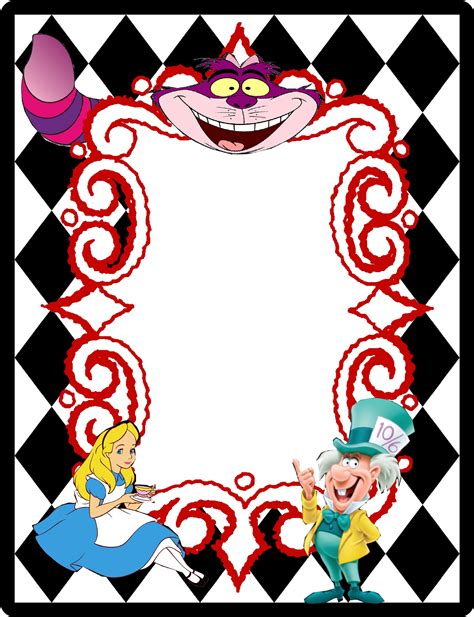 Alice In Wonderland Border Template