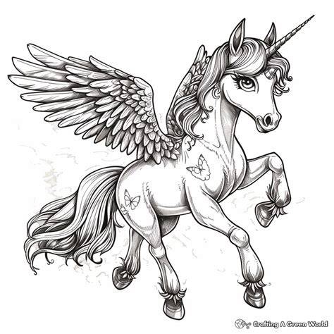 Alicorn Coloring Page
