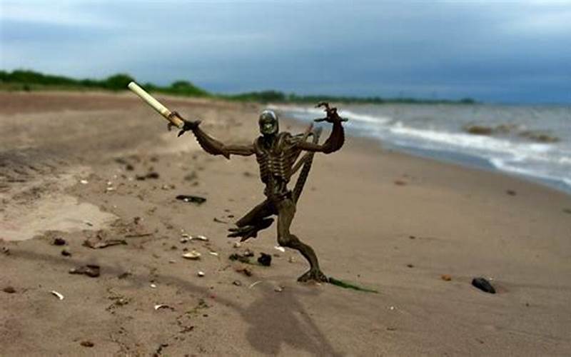 Alien Walking On The Beach