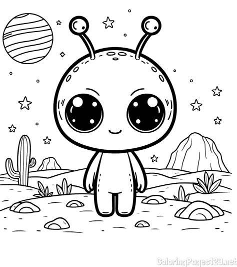 Alien Coloring Page