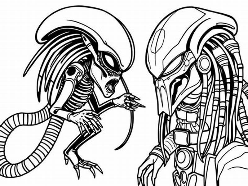 Alien Vs Predator Predator Coloring Pictures