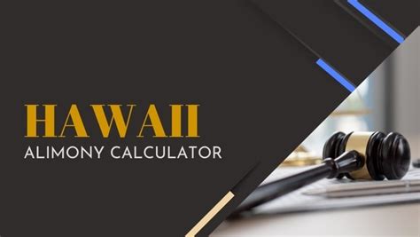 Alimony Calculator Hawaii