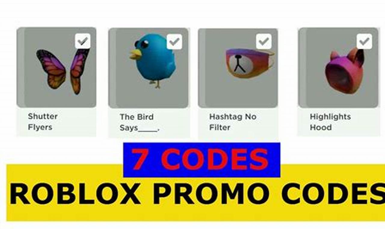 All Roblox Promo Codes 2024