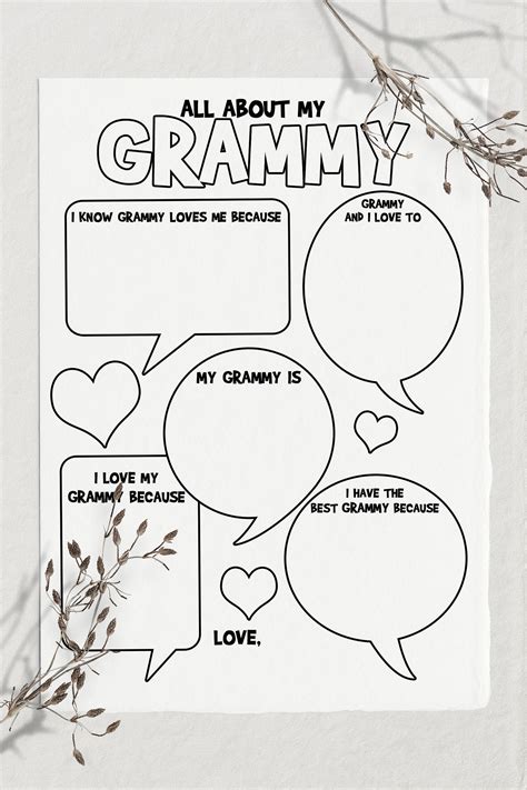 All About Grammy Printable