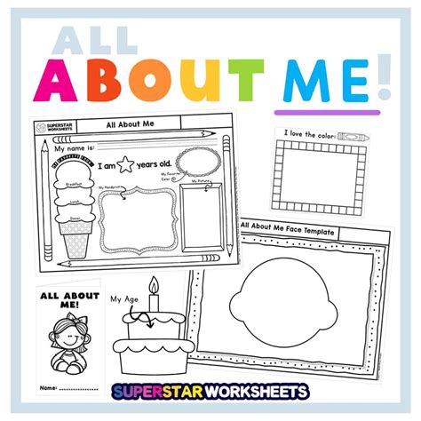 All About Me Card Template