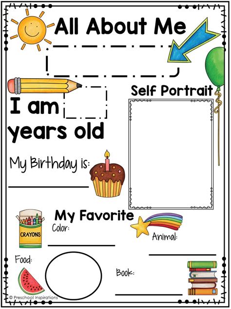 All About Me Posters Free Printable