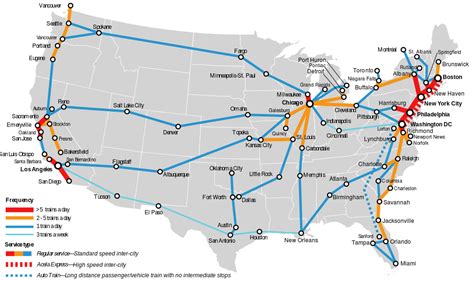 Amtrak Network Then and Now 1971 2021 Bureau of Transportation
