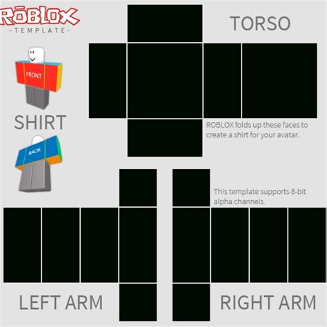 All Black Roblox Shirt Template