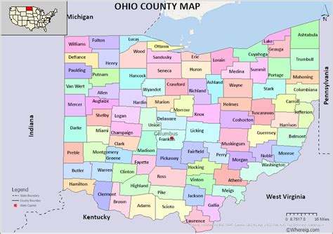 Printable Map Of Ohio Counties And Cities America Map Game