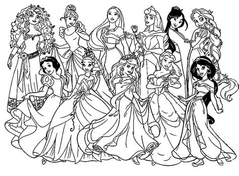 All Disney Princess Coloring Pages Printable