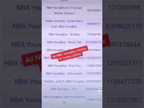 All NBA YoungBoy Roblox ID Codes (2022) | Roblox, Coding 
