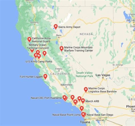 Map Of Navy Bases In California Printable Maps