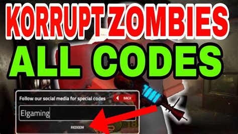 All New Korrupt Zombies Codes