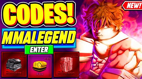 All New MMA Legends Codes