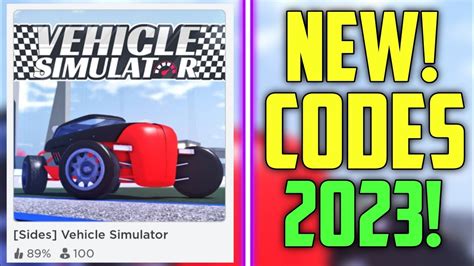All New Roblox Vehicle Simulator Codes (June 2023)