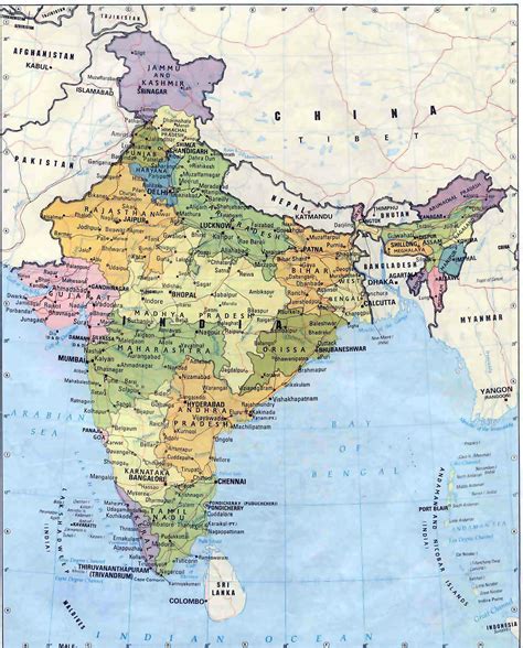 India map Africa Wall Maps