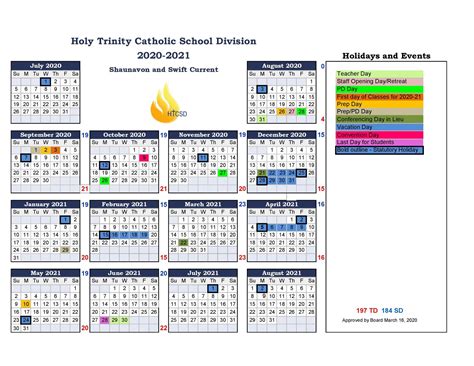 All Saints Catholic Academy Calendar