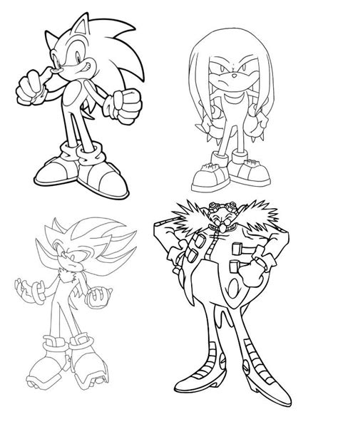 All Sonic Characters Coloring Pages