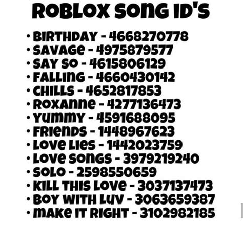 All That Jazz Songs - All Roblox IDs - Roblox music codes