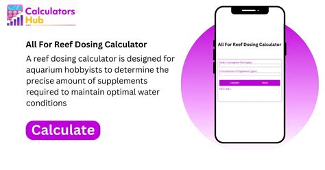 Optimize Your Reef Tank with All-For-Reef Dosing Calculator for Precise Nutrient management