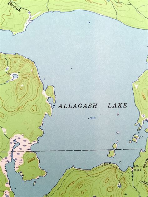 "Maine USGS Historical Map Allagash Lake 460082 1961 62500" Posters by