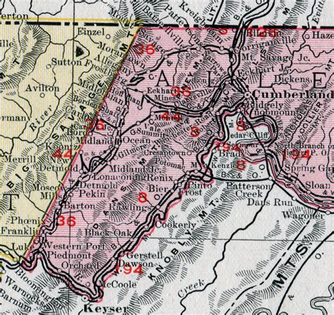 Allegany County Md Map