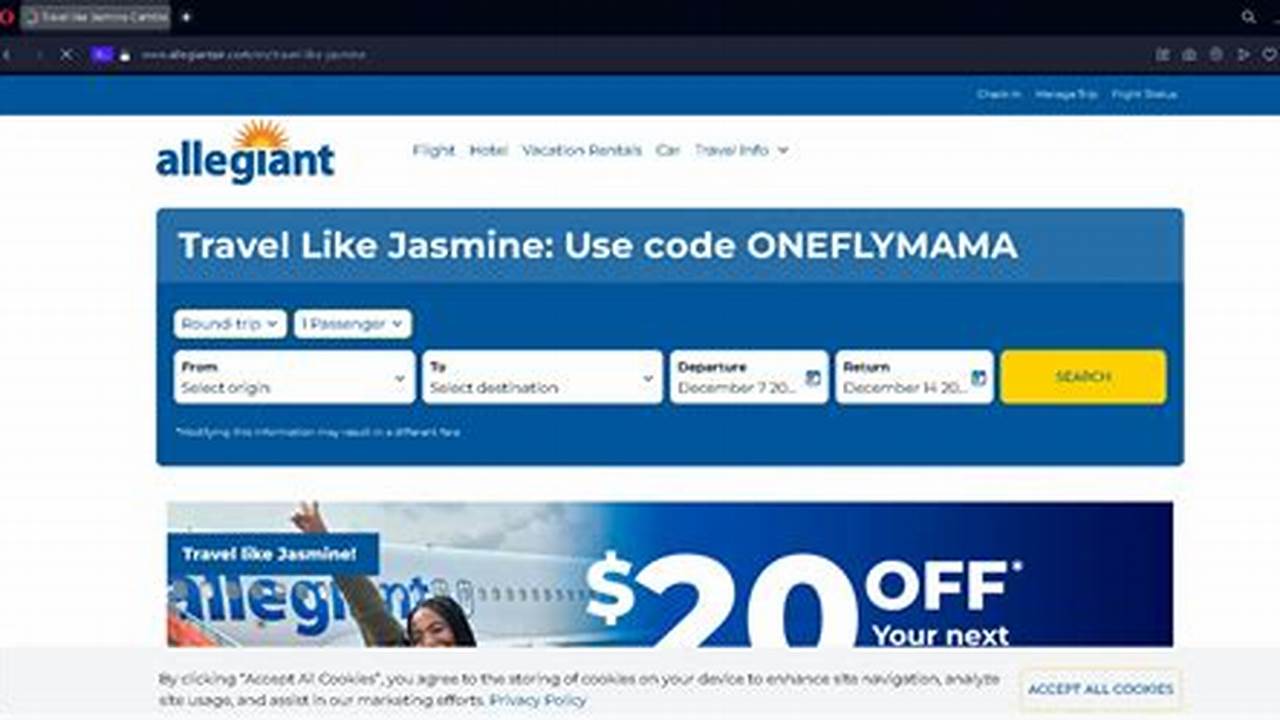 Allegiant Air Promo Code 2025 March